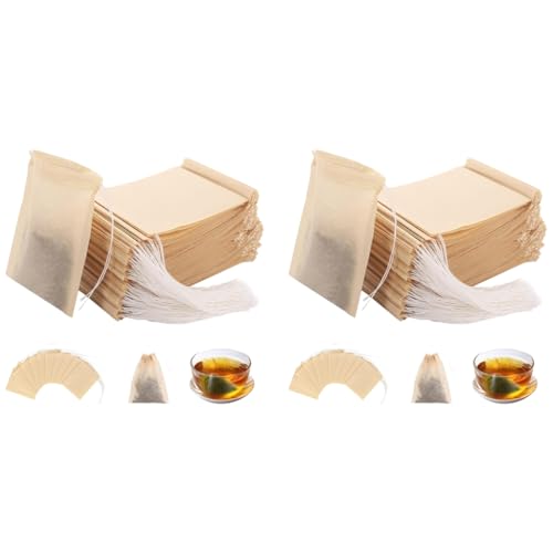HASTHIP® Disposable Tea Filter Bags for Loose Unbleached Wood Pulp Drawstring Leaking Proof Design Travel Portable Water Bottle Pot Cups Mug Pack of 100 2PCS HASTHIP® Disposable Tea Filter Bags for Loose Unbleached Wood Pulp Drawstring Leaking Proof Design Travel Portable Water Bottle Pot Cups Mug Pack of 100 2PCS